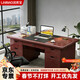 洛来宝油漆工位办公桌带抽屉木质书桌写字桌台式职员财务办公桌1.2米