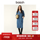 ba&sh bash2025早春新款法式复古设计感斜门襟高收腰连衣裙1E25WAKI LIGHTUSEDBLUE M (1)