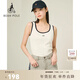 beanpole【新品】滨波 夏季女士休闲简约薄款U领纯棉撞色背心吊带 白色 M 165/88A