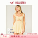 HOLLISTER25夏季甜美欧若风镂空小飞袖连衣裙裤女装359-5034 奶油黄 S (165/88A)标准版