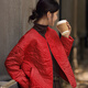 塔驰密司（touchmiss）新中式轻国风红色绣花棉服外套女秋冬新年战袍保暖小棉袄 中国红 2XL