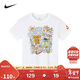 NIKE 耐克童装印花时尚短袖T恤2025年夏季男女童柔软舒适儿童休闲上衣