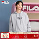 FILA 斐乐情侣连帽卫衣加绒男2025冬季宽松帽衫女纯棉休闲运动上衣
