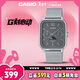 卡西欧（CASIO）手表男女士月相小方块熊猫配色石英日韩表情人节礼物MTP-M305M-8A