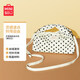 名创优品（MINISO）手提福袋波点包手提包时尚百搭斜挎包单肩包大容量女包送女友礼物 果酱红