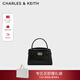 CHARLES&KEITH鳄鱼纹凯莉包手提斜挎婚包包女包生日情人节礼物CK2-50270880-1 Black黑色 S