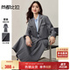 尚都比拉格雷系职场套装女秋季一粒扣平驳领短款西装外套配显瘦A字半身裙