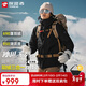 探路者（TOREAD）冲锋衣三合一户外男女冬季羽绒登山服防水防风外套 黑色 XL