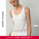 爱慕创春夏明动6女士圆领带胸垫宽肩带打底背心CA721661 光白色190 L 170