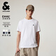 杰克·琼斯（JACK&JONES）26年男装新款【凉感】短袖T恤男士简约纯色透气打底高端耐洗半袖 A06本白色 常规 M （175）