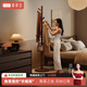 索菲亚实木衣架落地式挂衣架卧室落地衣架置物架家用衣服挂衣架子衣帽架 【家用推荐-进口橡胶木】胡桃色36*176 送货上门包安装