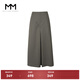 麦檬MM麦檬商场同款23年秋冬新款简约a字长款半身西装裙女5EA140881 深军绿 M