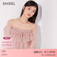 SNIDEL春夏甜美雪纺荷叶边吊带微透衬衫两件套SWFB241145 粉色 均码 （F）