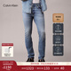 Calvin KleinJeans四季款男士美式休闲通勤ck修身显瘦微弹浅色洗水牛仔裤 XQE-牛仔浅蓝 33