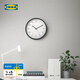 宜家（IKEA）TAGGAD塔嘉德静音石英机芯挂钟38厘米白色灰色现代实用 挂钟白色/灰色38cm 其他