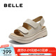 百丽（Belle）简约休闲勃肯鞋女商场同款厚底舒适凉鞋D9J2DBL5 米色 38 (240mm)