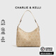 CHARLIE&KELLI CK品牌轻奢包包女包腋下托特包女款单肩斜挎包包三八女神节礼物 米白色【联系客服顺丰包邮】