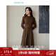 茵曼（INMAN）2025秋冬女装新款灯芯绒连衣裙新品长袖休闲针织礼服中长裙子 咖啡色 M