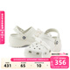 卡骆驰（CROCS）经典珍珠蕾丝云朵洞洞鞋时尚百搭|211540 亚麻色-0HZ 36 /37(230mm)