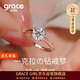 Grace Girl50分培育钻石戒指女结定求婚钻戒表白实用纪念日礼物送女友老婆