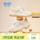 特步（XTEP）童鞋马卡龙配色板鞋女童甜甜圈系带运动鞋 香草黄/月光石蓝 35