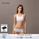 Calvin Klein内衣【明星同款摩登引力带】女ck轻运动工字背心文胸 100-月光白 M 推荐75B-85A