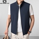 利郎（LILANZ）男士马甲立领拉链工作服春夏款背心无袖坎肩外套轻奢休闲轻薄上衣 藏青色 XL 180