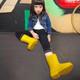 CREATURE HABITS儿童雨鞋防水防滑中筒男童小孩幼儿轻便舒适中筒雨鞋女童雨靴 黑色 36 ，35-36，(内长23.7cm/同成人37码)