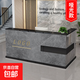 服装店收银台柜台转角美容院饭店前台桌接待台理发店吧台简约现代 灰大理石色+黑色[哑光])+左转角+（右角备注） 100x90x110cm