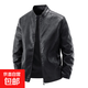 2026年真皮皮衣男立领加绒加厚修身休闲潮流帅气皮夹克机车服外F 黑色 不加绒923KX XL