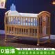 简魅婴儿床实木新生儿宝宝小床摇篮床可移动婴幼儿专用拼接大床 大床+五件套+棕垫+棉被（任意花色备注送蚊帐）
