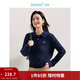 茵曼毛衣女POLO领冬季套头针织衫2026春季通勤长袖毛衣上衣 宝蓝色 M