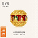 世纪缘八面佛转运珠18K金吊坠珐琅佛像路路通祈福转运送女友生日礼物