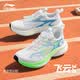 李宁（LI-NING）李宁儿童专业跑鞋男童运动鞋飞云夏季新款大童青少年单网体训鞋子 标准白/晴山蓝 （夏款单网-专业跑步） 36 （内长约23.6cm适合脚长22.6cm）