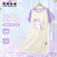 马克华菲女童睡裙夏季纯棉儿童睡衣新款家居服薄款中大童女孩夏装 紫 160