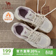 骆驼（CAMEL）漫游复古慢跑鞋女加绒运动鞋子 K23S09L7014A 米白/香芋紫 37