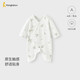 童泰（TONGTAI）婴儿连体衣夏季纯棉新生儿衣服初生宝宝蝴蝶哈衣网眼爬服白色73cm