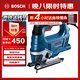 博世（BOSCH）电动曲线锯木材金属塑料切割无级变速直切斜切520瓦插电式GST750 