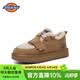 Dickies女士雪地靴舒适休闲平底鞋加绒加厚棉鞋 黄棕 35 
