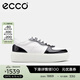 爱步（ECCO）休闲鞋女 厚底增高百搭平底鞋板鞋休闲运动鞋 街头219613 黑色/白色/灰白色21961361221 37