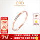 CRD克徕帝【现货闪发】18K玫瑰金钻石戒指彩金指环女钻戒 【Q00619BR】18K玫瑰金钻戒 共约3分