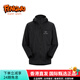 始祖鸟（ARC'TERYX）SQUAMISH HOODY 轻薄连帽休闲薄款防晒衣 冲锋衣 男款 黑色/Black S