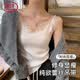 浪莎蕾丝内搭吊带背心女2026新款夏外穿白色带胸垫上衣v领针织打底衫
