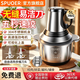 SPUOER苏泊绞肉机家用不锈钢大容量婴儿辅食机小型绞馅机多功能料理机蒜泥搅碎器搅拌机和面机厨师机 5L 【2套精钢刀头】3档/500W/六叶旋风刀