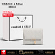CHARLIE&KELLI品牌小c&k女士零钱包女款卡包迷你收纳小包包2026新款单肩包女 灰色【八仓速发 品牌礼袋】