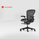 赫曼米勒（HERMAN MILLER）【价保618】AERON二代人体工学电脑办公椅可调腰托倾仰石墨色中号