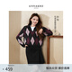 玖姿·安娜蔻复古学院布尔乔亚格纹毛衫女冬季款 格酒红 2XL