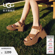 UGG夏季新款女士舒适厚底坡跟露趾休闲凉鞋1167475CHE|栗色 37