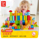 Hape(德国)儿童早教玩具diy拼搭木质80粒数字字母积木男女孩礼物E8022
