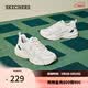 斯凯奇（Skechers）女鞋夏季运动鞋耐磨户外休闲百搭厚底增高老爹鞋117364 自然色/多彩色/NTMT 38 【正码正拍】